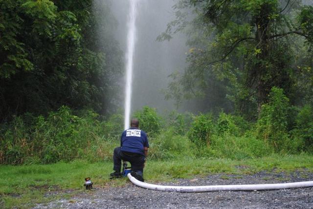 Flowing water during training evolution